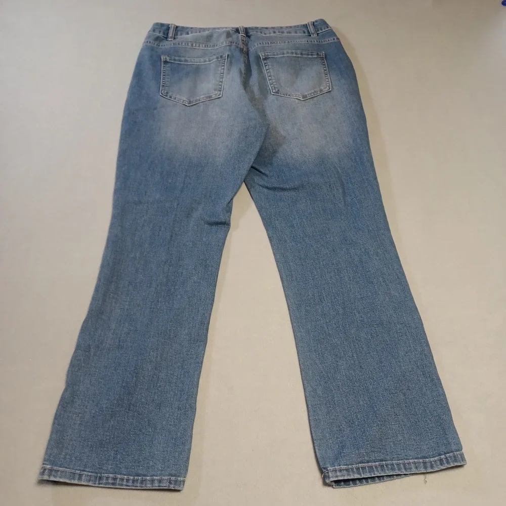 d.jeans Womens‎ Size 10 Light Wash Pleated Front Straight Leg Denim Jeans Blue